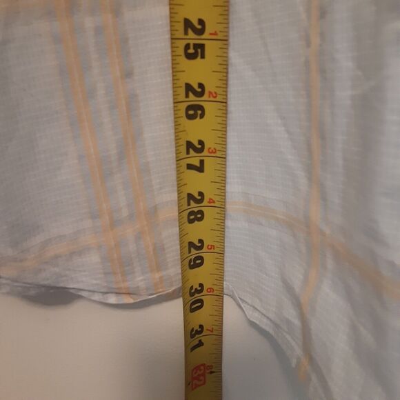 Tommy Bahama Button Up Shirt XL Blue Yellow Plaid Long Sleeve Button Up - Picture 9 of 9